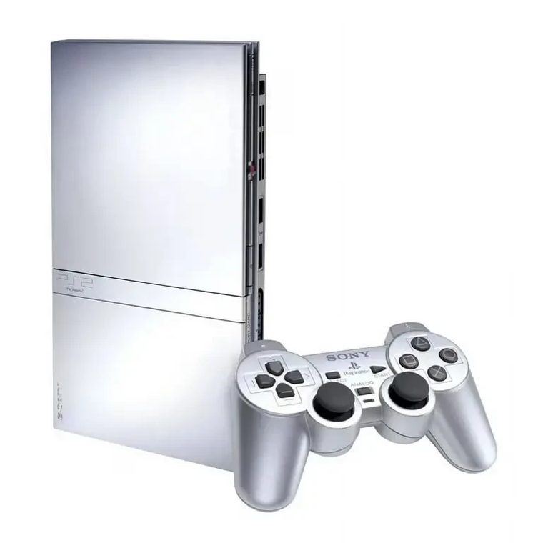 PlayStation 2 Slim (Satin Silver) – Produktabbildung