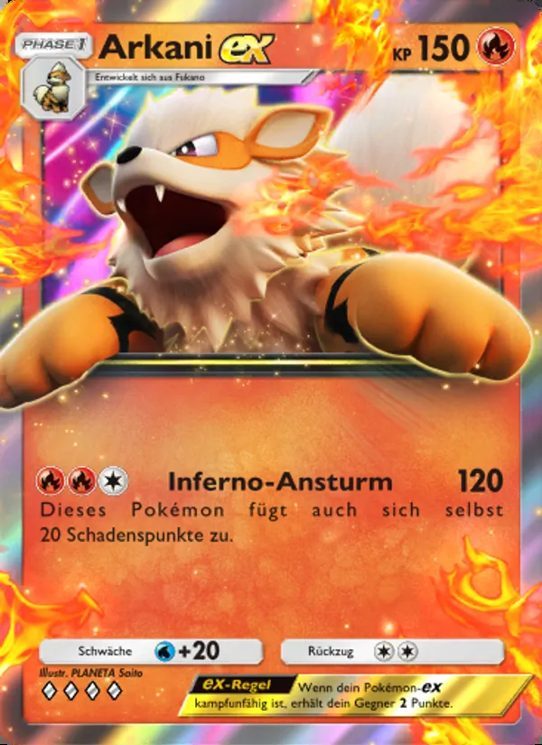 Pokémon – Sammelkarten-Lot »Feuer«, 21 Karten – Ansicht 4